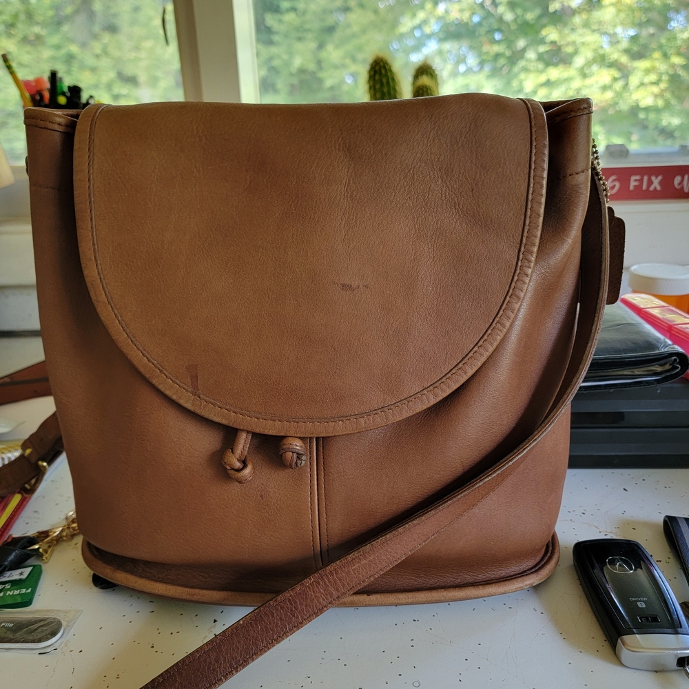 Coach Tan Leather Crossbody Bag